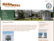 Tablet Screenshot of cityofbarnwell.com